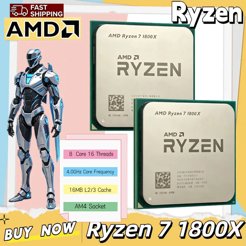 AMD Ryzen 7 1800X CPU 3.60GHz- - Amd Cpu Ryzen 7 评论和价格