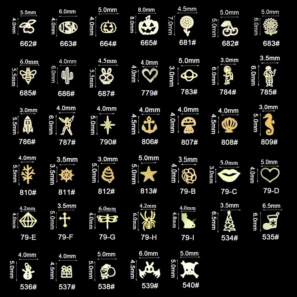 100pcs/bag Gold Heart Metallic - Trending Tech Accessories 评论和价格
