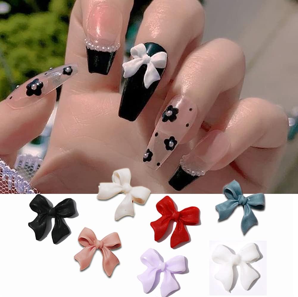 100Pcs Pink White Bowk Nail Ar - Trending Tech Accessories 评论和价格