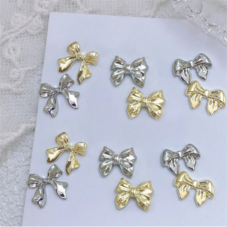 10pcs/Bag Metal 3D Bowknot Gre - Trending Tech Accessories 评论和价格