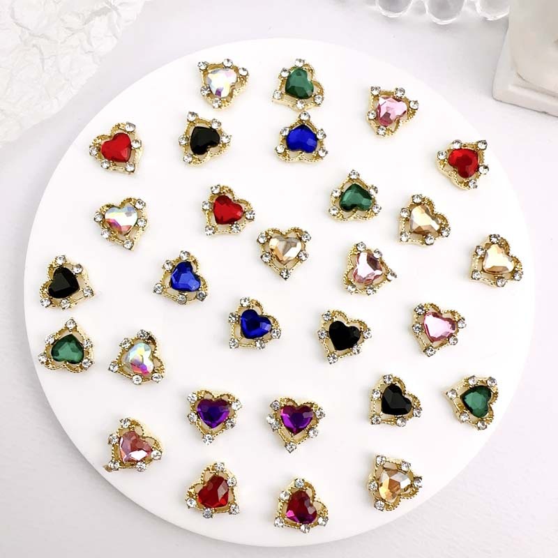 10pcs Luxury Alloy Nail Charms - Trending Tech Accessories 评论和价格