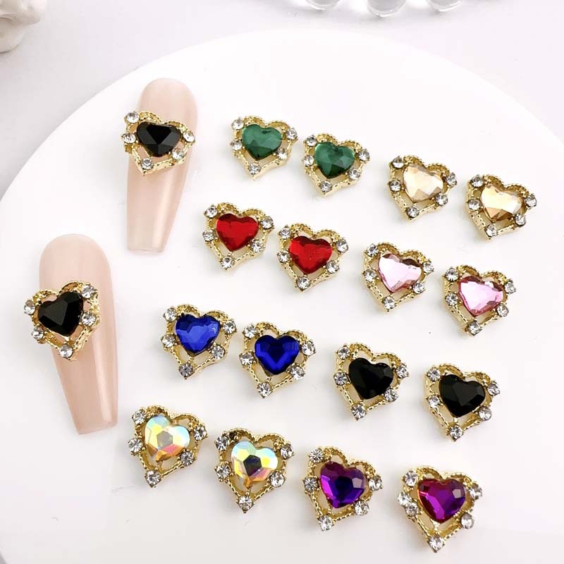 10pcs Luxury Alloy Nail Charms - Trending Tech Accessories 评论和价格