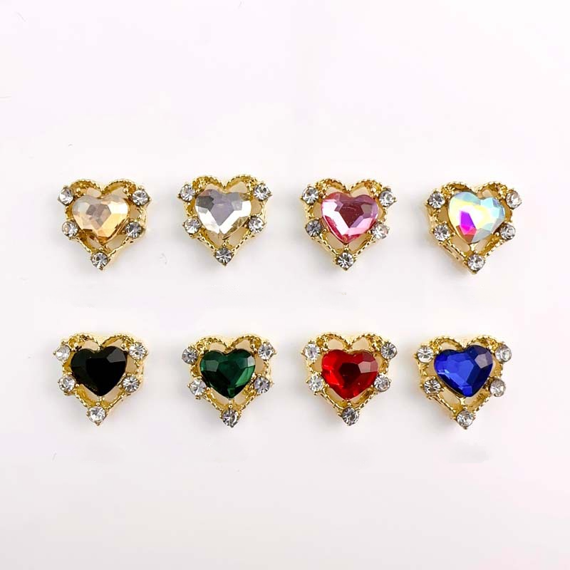 10pcs Luxury Alloy Nail Charms - Trending Tech Accessories 评论和价格