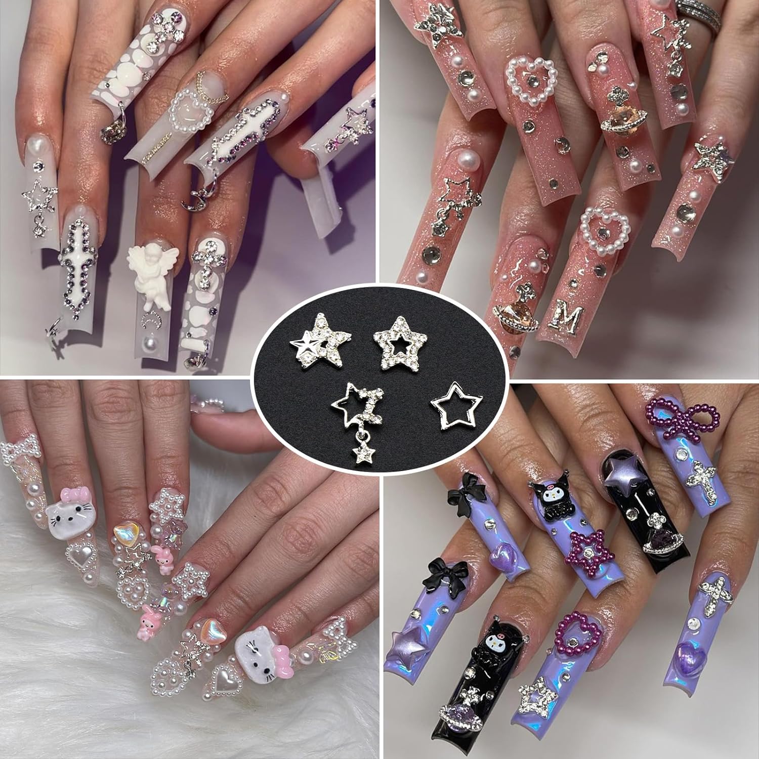 25PCS Star Nail Charms 3D Allo - Trending Tech Accessories 评论和价格